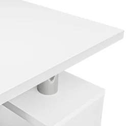 Tavolino da salotto 110x60cm design moderno bianco Thalena