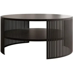 Tavolino da salotto 75x75cm design moderno nero Elisera