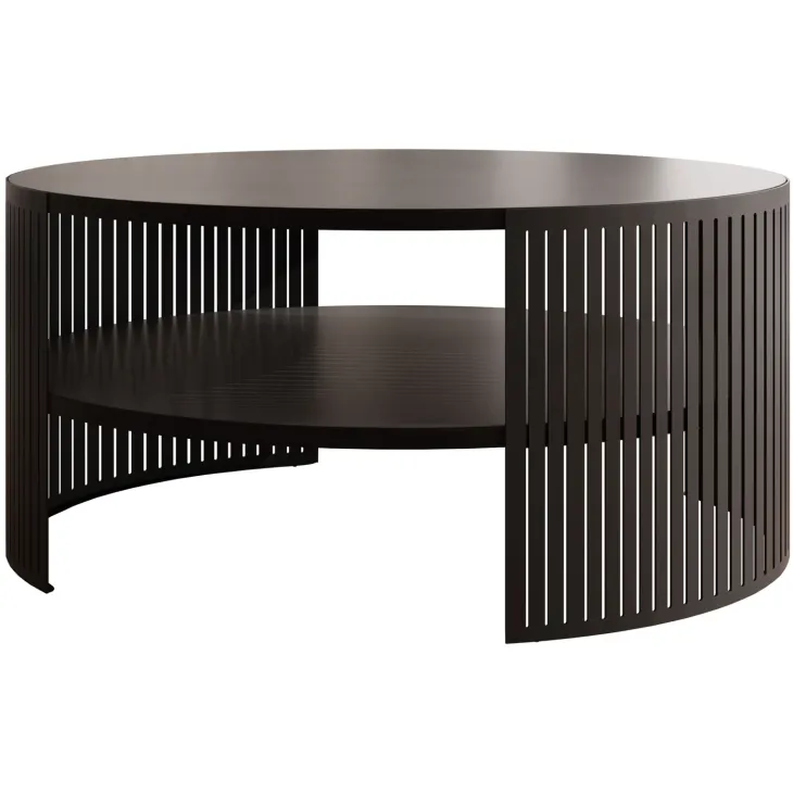 Tavolino da salotto 75x75cm design moderno nero Elisera