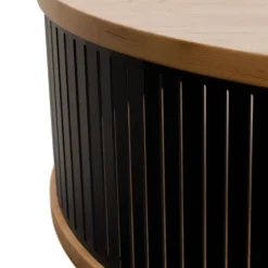 Tavolino da salotto 75x75cm design moderno rovere nero Elisera