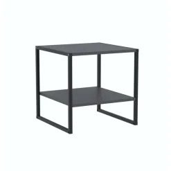 Tavolino da salotto 50x50cm industrial metallo antracite Loft