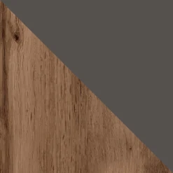 Tavolino da salotto 120x60cm moderno rovere rustico antracite Calyssa