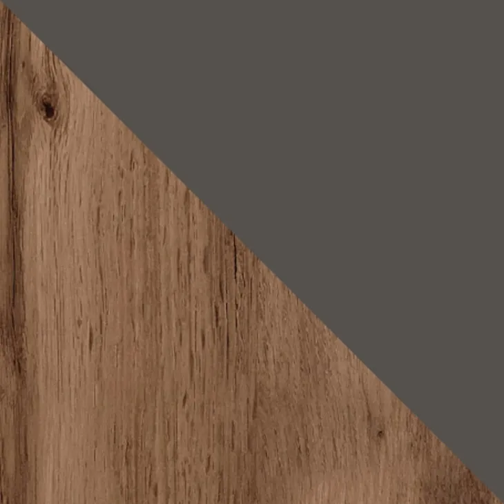 Tavolino da salotto 120x60cm moderno rovere rustico antracite Calyssa