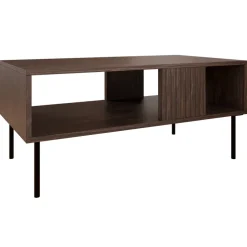 Tavolino da salotto 100x55cm noce cannettato Gabiot