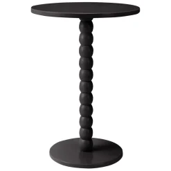 Tavolino da salotto 35x35cm rotondo nero Loke
