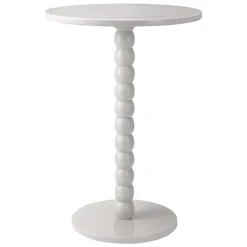 Tavolino da salotto 35x35cm rotondo bianco Loke