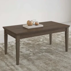 Tavolino da soggiorno rettangolare 110x60cm rovere scuro Texel