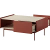 Tavolino salotto 97x65cm design moderno rosso Passion