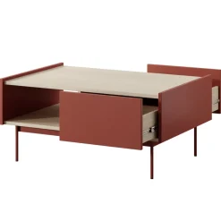 Tavolino salotto 97x65cm design moderno rosso Passion