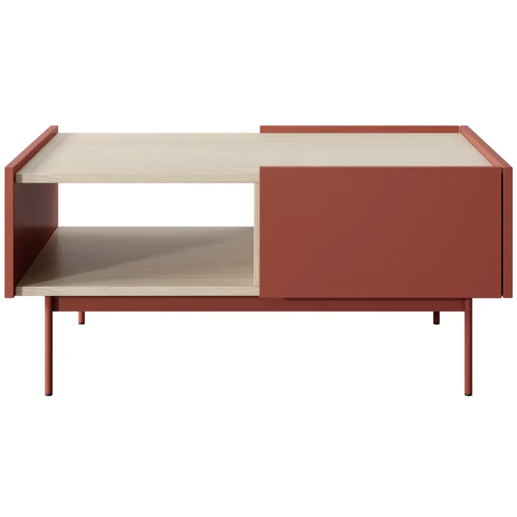 Tavolino salotto 97x65cm design moderno rosso Passion