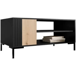 Tavolino soggiorno 100x55cm rovere nero Duble