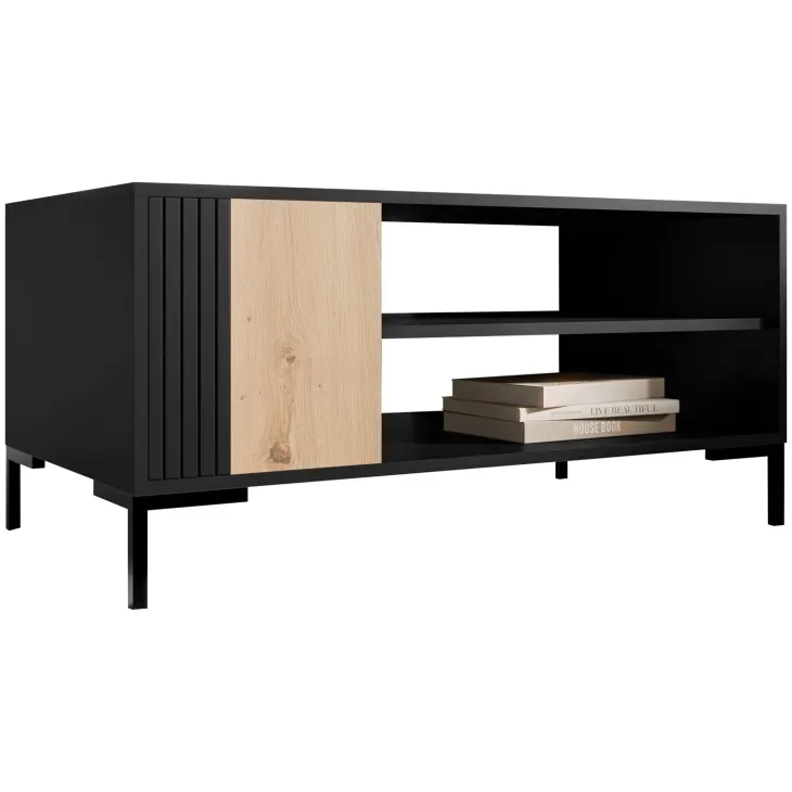 Tavolino soggiorno 100x55cm rovere nero Duble