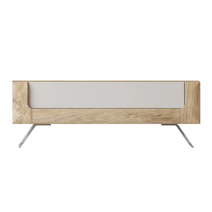 Tavolino 110x65cm da salotto 1 cassetto rovere tortora lucido Jumbo