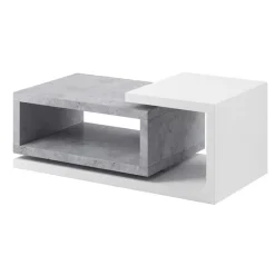 Tavolino 120x60cm da salotto design bianco cemento Megan Gihome®