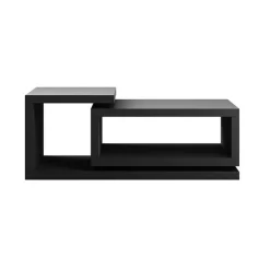 Tavolino 120x60cm da salotto rettangolare nero opaco Megan Gihome®