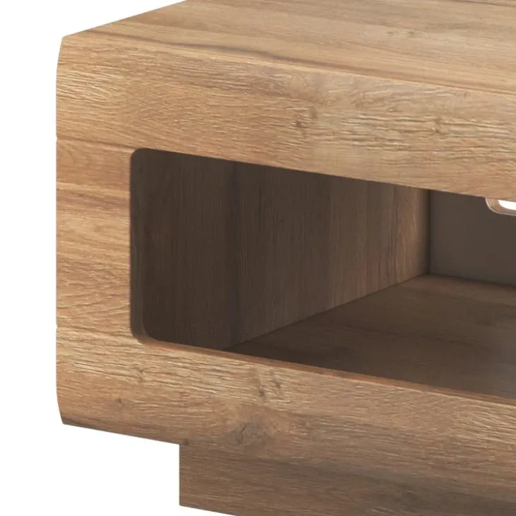 Tavolino 110x60cm da salotto rettangolare design rovere Maiorca