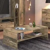 Tavolino 100x60cm salotto con ripiano rovere scuro West Gihome®