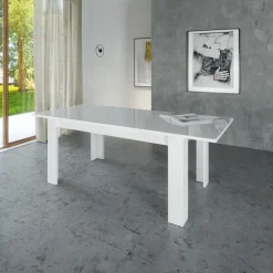 Tavolo allungabile 160-210cm bianco lucido Zenzero