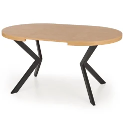 Tavolo allungabile 100/250cm da pranzo rovere dorato nero Agri