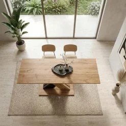 Tavolo allungabile 130/175cm da pranzo moderno rovere nero Brenta