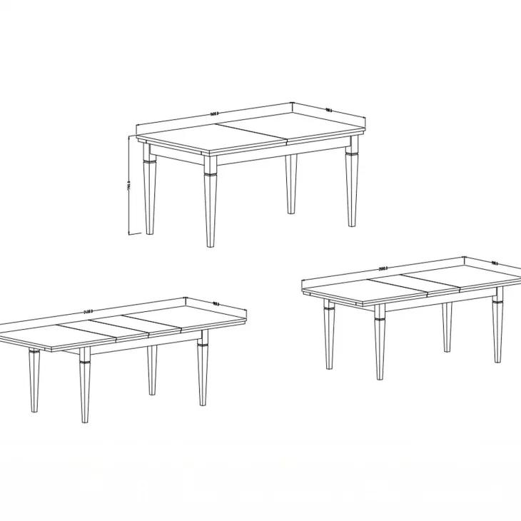 Tavolo allungabile 160/200/240cm da pranzo rovere scuro Texel