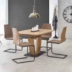 Tavolo allungabile 160/220cm da pranzo rovere dorato Peonia Gihome®