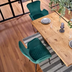 Tavolo allungabile 160/250cm design moderno rovere rustico nero Ridge