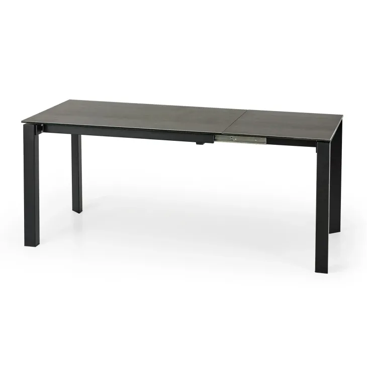 Tavolo allungabile 120/180cm effetto pietra acciaio nero Alder
