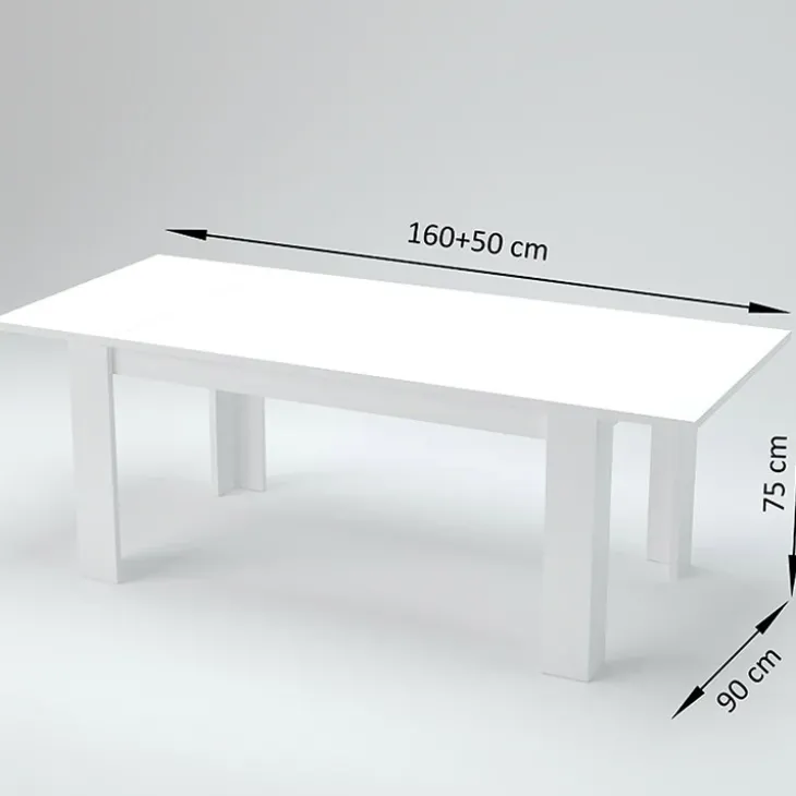 Tavolo allungabile 160-210cm grigio cemento Zenzero