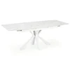 Tavolo allungabile 160/200cm moderno effetto marmo bianco Lucinda