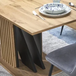 Tavolo allungabile 130/175cm moderno rovere nero Lavander
