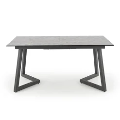Tavolo allungabile 160/210cm moderno vetro acciaio grigio Jennifer