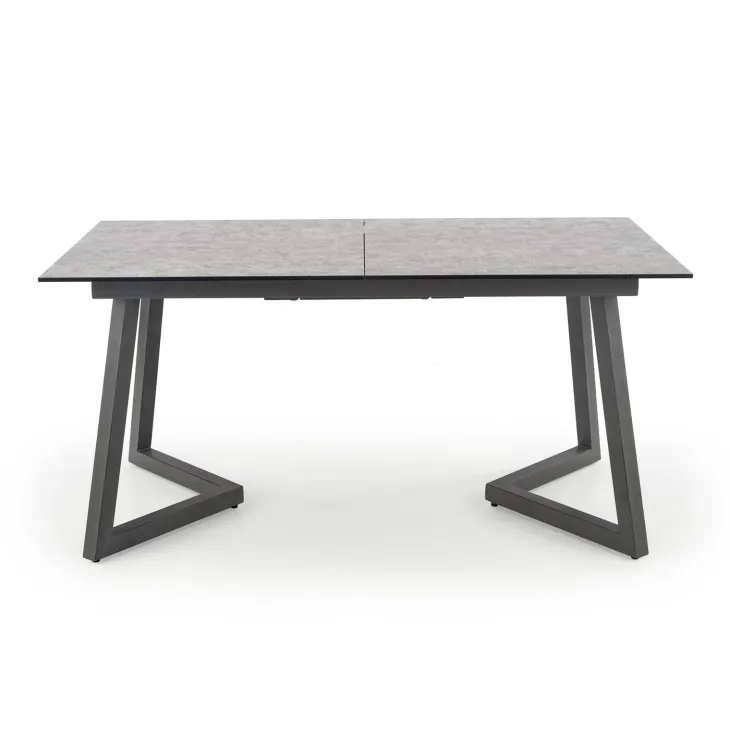 Tavolo allungabile 160/210cm moderno vetro acciaio grigio Jennifer