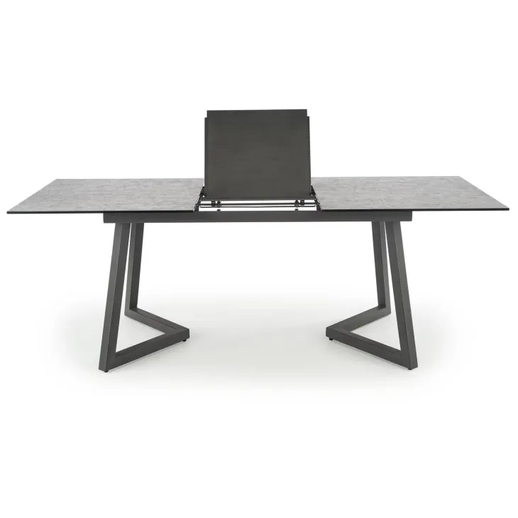 Tavolo allungabile 160/210cm moderno vetro acciaio grigio Jennifer