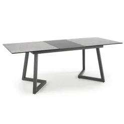 Tavolo allungabile 160/210cm moderno vetro acciaio grigio Jennifer