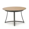 Tavolo allungabile 118/148cm rotondo rovere antracite nero Ortensia Gihome®