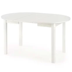 Tavolo allungabile 102/142cm rotondo da pranzo moderno bianco Lucci