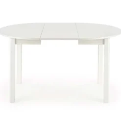 Tavolo allungabile 102/142cm rotondo da pranzo moderno bianco Lucci