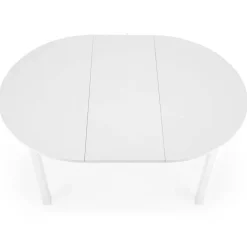 Tavolo allungabile 102/142cm rotondo da pranzo moderno bianco Lucci