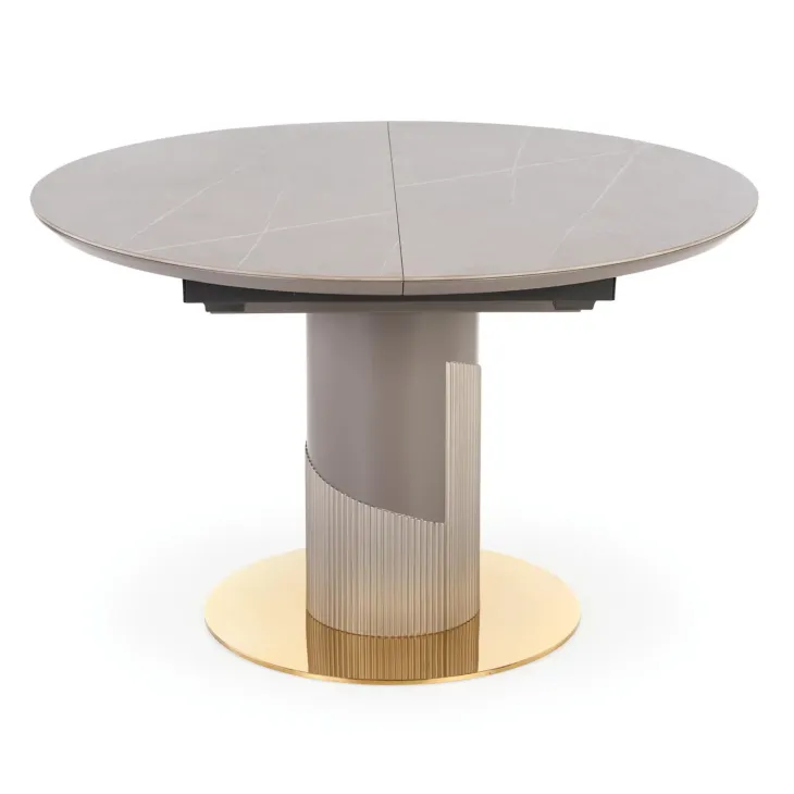 Tavolo allungabile 120/160cm rotondo marmo grigio oro Ticino