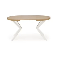 Tavolo allungabile 100/250cm rotondo rovere dorato bianco Agri