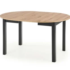 Tavolo allungabile 102/142cm rotondo moderno rovere nero Lucci