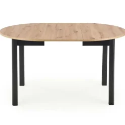 Tavolo allungabile 102/142cm rotondo moderno rovere nero Lucci
