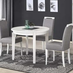Tavolo allungabile 100/200cm rotondo moderno bianco Robin