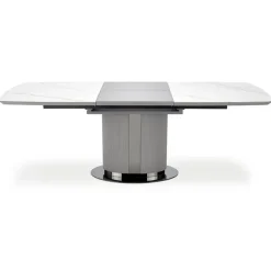 Tavolo allungabile da pranzo 160/220cm bianco grigio chiaro Ignazio