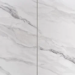 Tavolo allungabile da pranzo 160/220cm bianco grigio chiaro Ignazio