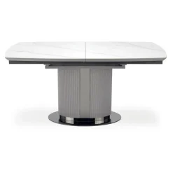 Tavolo allungabile da pranzo 160/220cm bianco grigio chiaro Ignazio