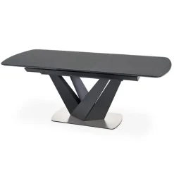Tavolo allungabile moderno 160/200cm grigio scuro nero Blasco
