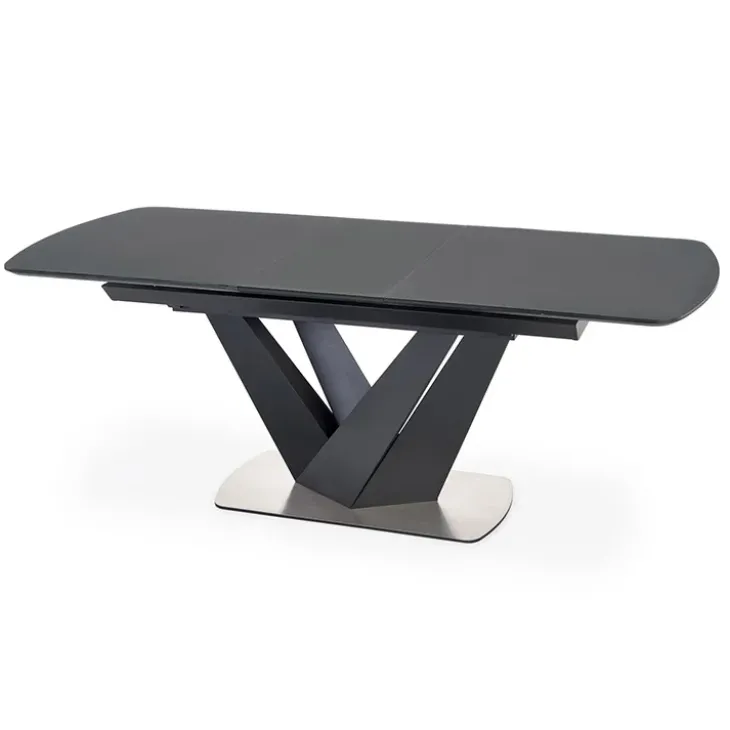 Tavolo allungabile moderno 160/200cm grigio scuro nero Blasco