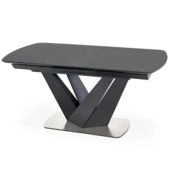 Tavolo allungabile moderno 160/200cm grigio scuro nero Blasco